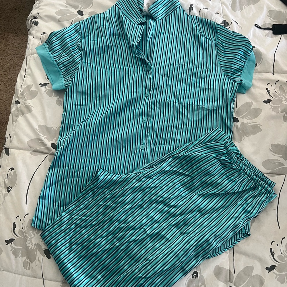 Silk striped pajamas